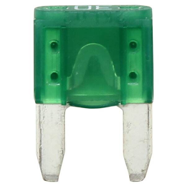 ミニヒューズ 30A 10個セット 緑 DC12/24V兼用 自動車用 11×16mm 小型 小さい 交換 予備 電装