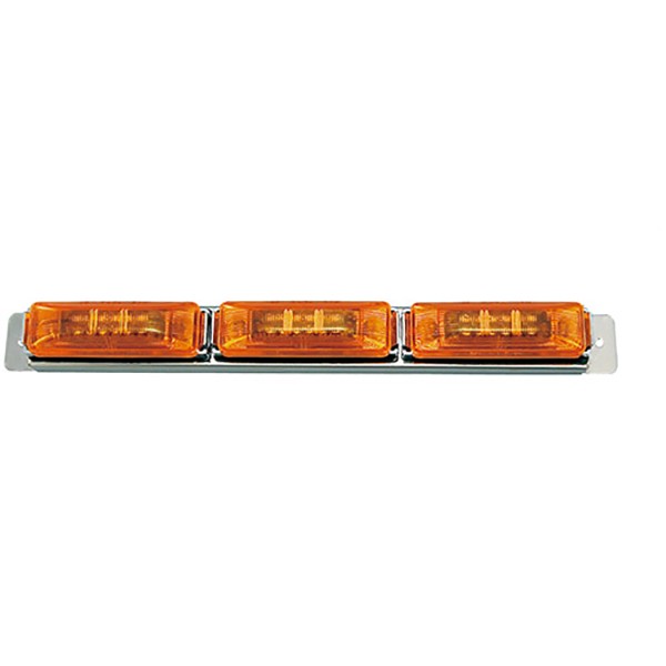 【Pa-manオリジナル】 車高灯 12LED×3連 DC24V 防水 オレンジレンズ 省エネ 長寿命 トラック 外装 ヘッドランプ 汎用