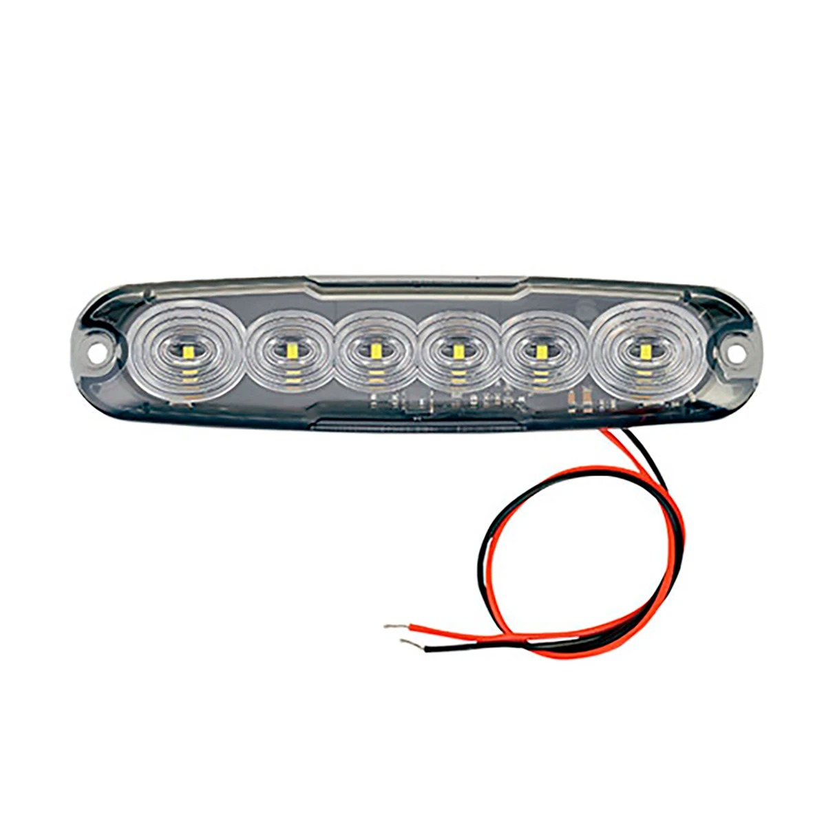 Rakuten - 【Pa-manオリジナル】 フラットマーカーランプ ホワイト LED 12V/24V 防水 超薄型 トラック サイドマーカー