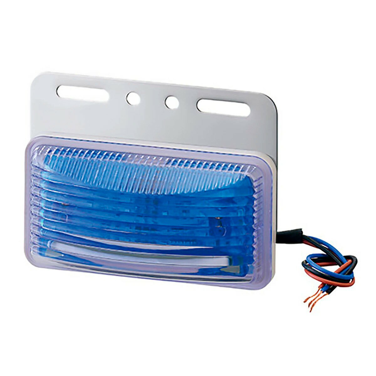 Rakuten - 2wayフラットマーカーランプ ダウンライト付 24V LED ブルー 薄型角型 2段階切替 4021B