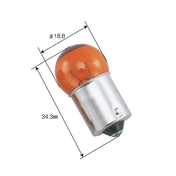 カラーマーカーランプ球 ガラス生地着色 DC24V 12W 10個セット 交換 予備 サイドマーカー トラック用品 外装 電装