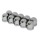 【1日限定ポイント3倍!】丸型ハブナットカバー プラスチック製 メッキ仕上げ 17mm 10個入 トラック 主に4t・中型車用 簡単装着