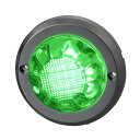 【Pa-manオリジナル】 低背ハイワットマーカー LED グリーン DC12/24V 防水 φ84.8×31.4mm トラック ランプ 電装