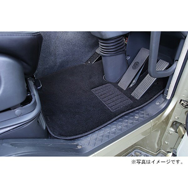 トラック用 フロアマット 日産UD ファインコンドルワイド(H05/01〜H23/07) 特殊滑り止め加工 フェルト生地 難燃性素材 日本製 洗濯可 黒 車 カーマット 2