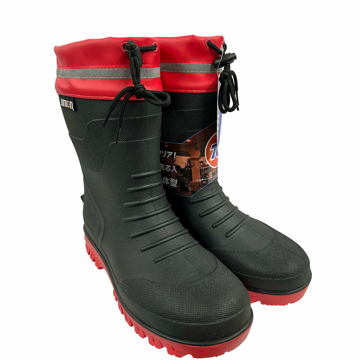 76 セーフティショートブーツ 黒 LL(27cm) 安全靴 長靴 TPE製完全一体型 耐寒-30℃ 鋼鉄製先芯入