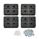 リフトパッドゴム 4個セット 112×92×18mm 日本製 合成ゴム(糸入り) ボルト・ワッシャ付 強度UP ラバーパッド ゴムブロック