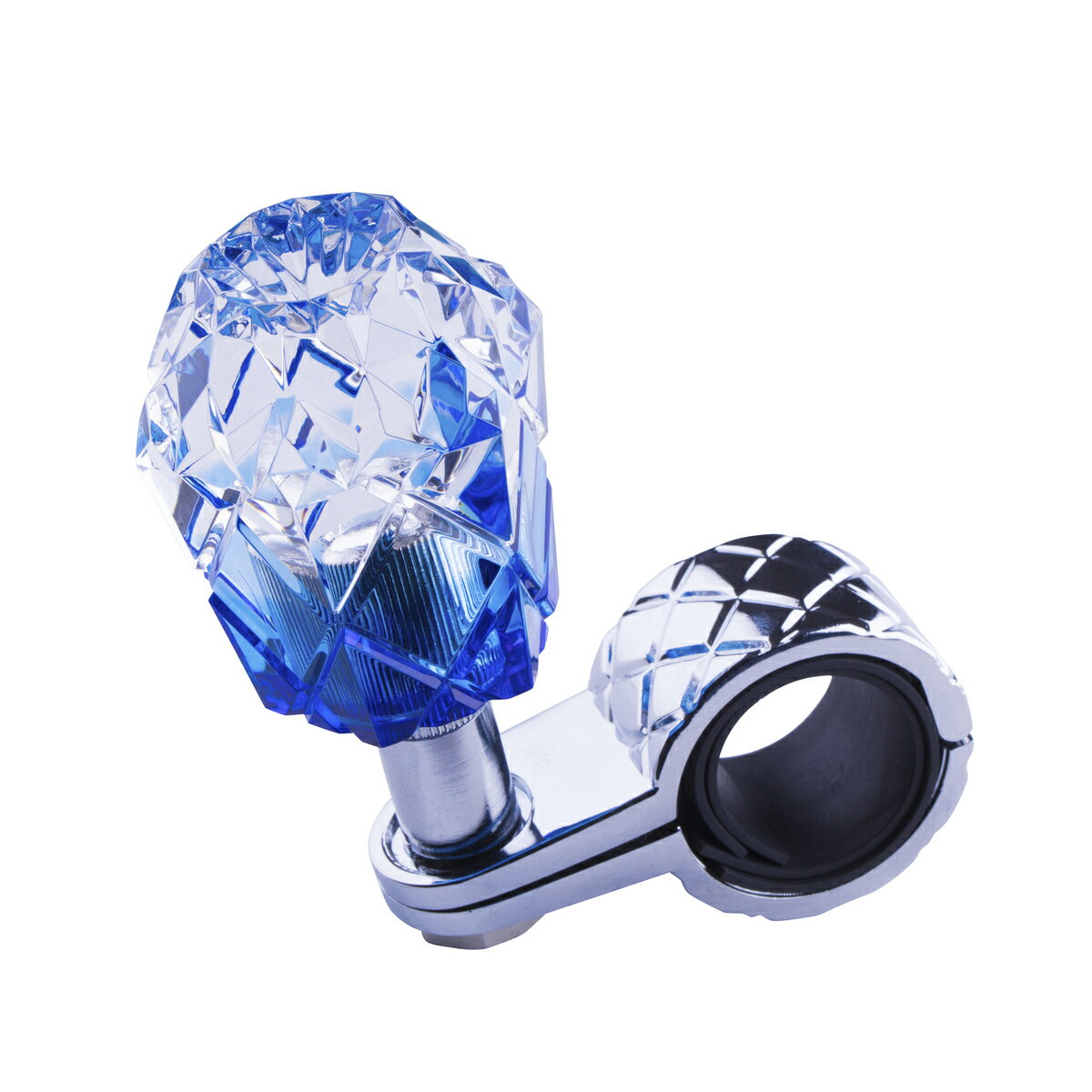 ハンドルスピンナー ダイヤカット クリアブルー 27〜33mm 調整用ゴム付 ベアリング内蔵 トラック用品 ..