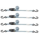 【Pa-manオリジナル】 ラッシングベルト 4本セット 幅25mm 固定115mm 巻取2.9m Sフック ポリエステル 荷締機 荷締め ガッチャ トラック ...