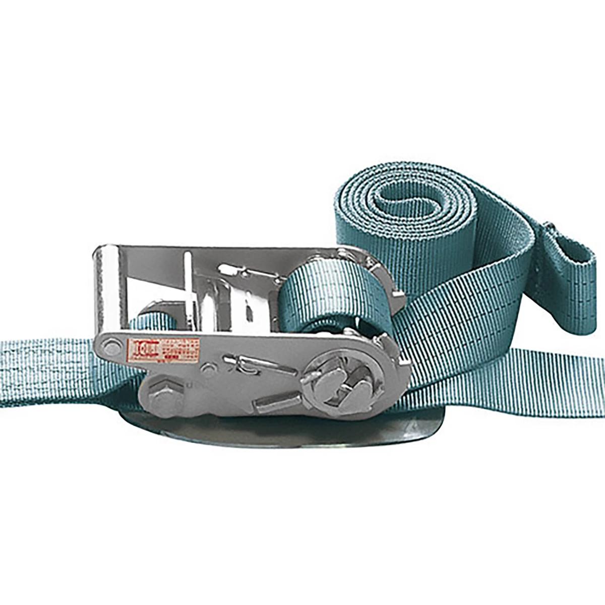 【Pa-manオリジナル】 ラッシングベルト 荷締機 ラチェットハンドル 幅50mm 固定1m 巻取2.5m [特殊Eクリップ] スリーブ付 JIS規格 荷締め ガッチャ パーマン