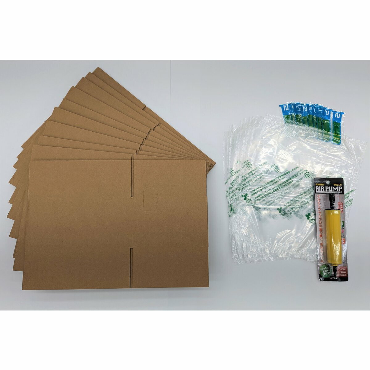エアー緩衝材 10枚1セット 日本製 エアーラップ エアークッション エアバック 梱包材 荷物 保護 運搬