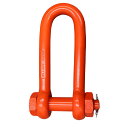 強力長シャックル 38x300mm 20t 特殊合金鋼 ボルトナットタイプ 吊り具 荷役作業 金具