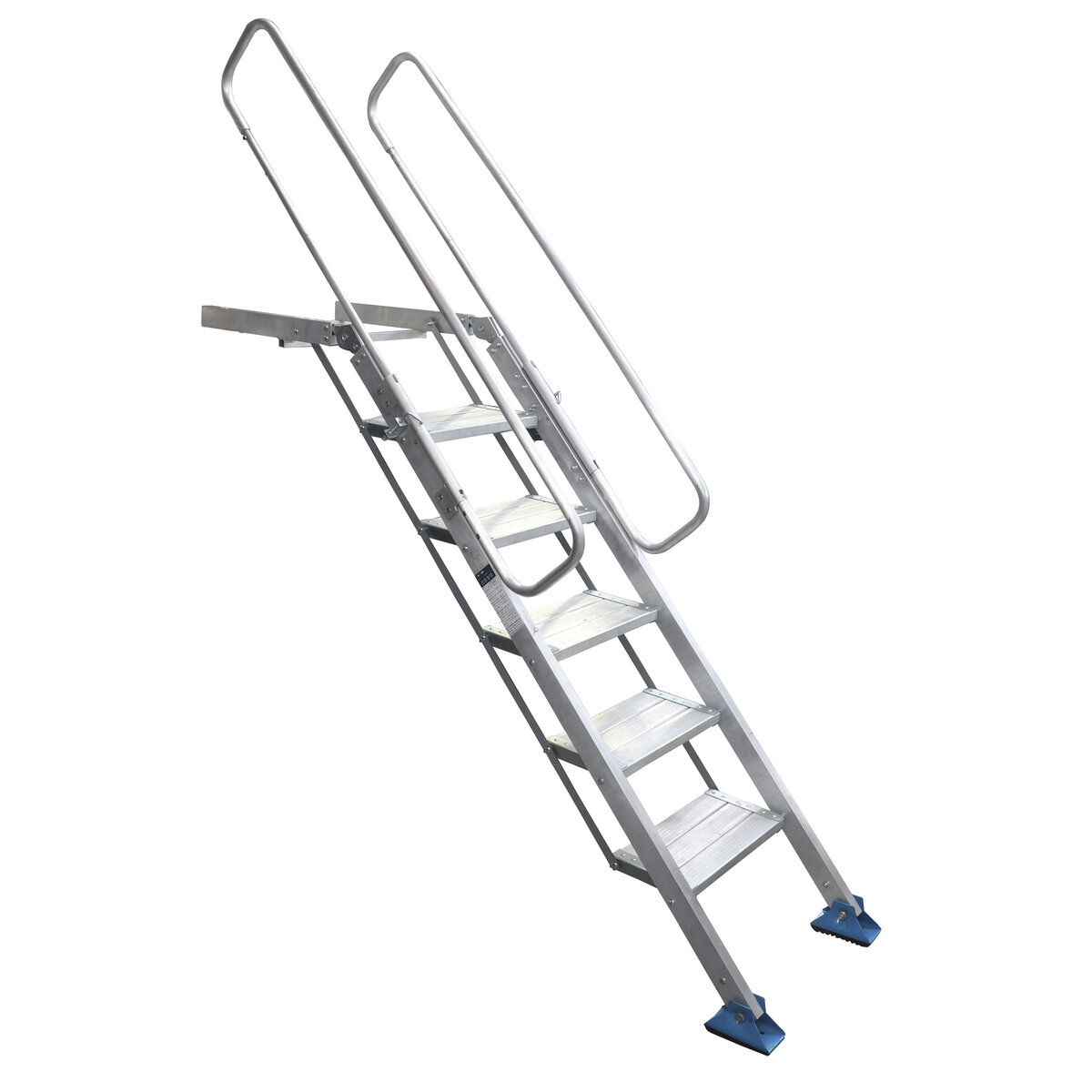 樂天商城 - 【Pa-manオリジナル】 フレキシブルはしご アルミ 踏みざん可変 手すり付 耐荷重100kg [各高さのトラック荷台に] 梯子 ステップ