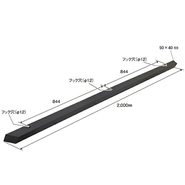 カーゴテナー衝突防止用角材 薄型 カットタイプ 2m トラックレール 緩衝材 荷台 ロープ、ベルト かご カゴ 台車