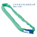 【1日限定ポイント3倍!】【Pa-manオリジナル】 ソフトエンドレススリング 1m 50mm グリーン 使用荷重2t 強力ポリエステル糸 ラウンド スリングベ...