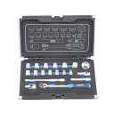 ショートソケットセット 3/8DR 19PC 差込角9.5mm 6角 六角 狭い場所に 手動工具 整備 DIY