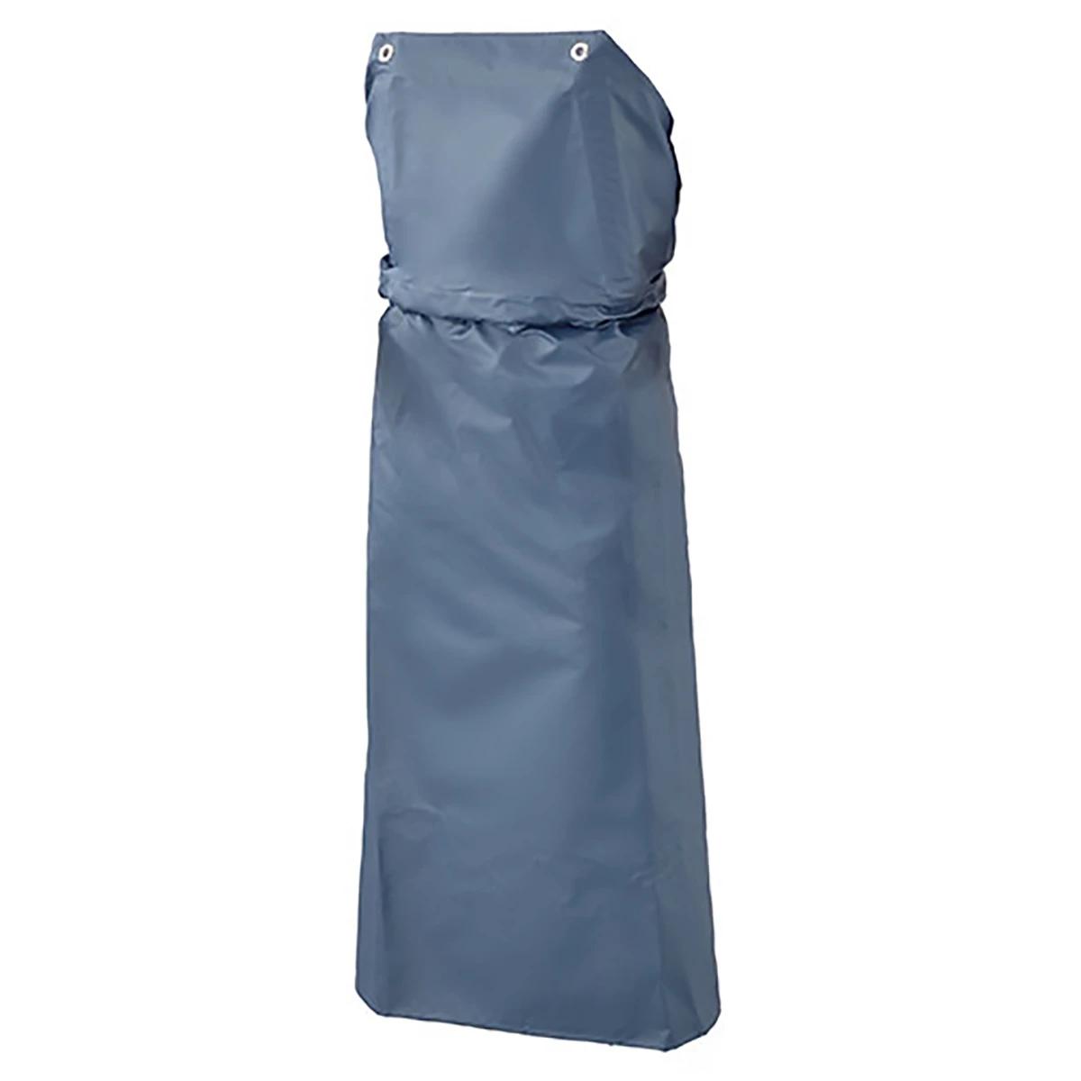 洗車用エプロン 胸付 130cm丈 LL ネイビー ワンタッチ装着 抗菌・防カビ性 日本製 業務用 食品加工/水..