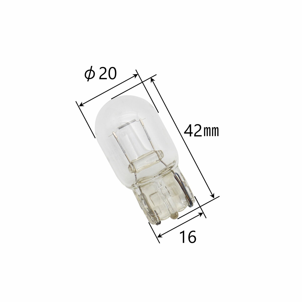 ウェッジ球 シングル T20 DC12V 21W 10個入 E13 交換球 1221UJ 2