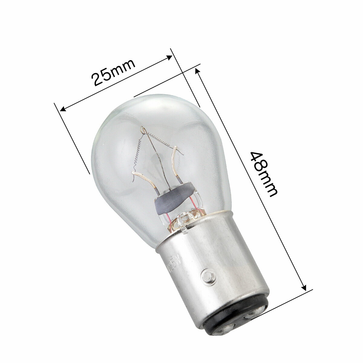 �ե�������ե����ŵ� DC60V 25W S25 BAY15D 10���� ���֥� ���ꥢ �򴹵� �ŵ���ư�֤ʤ� 604868