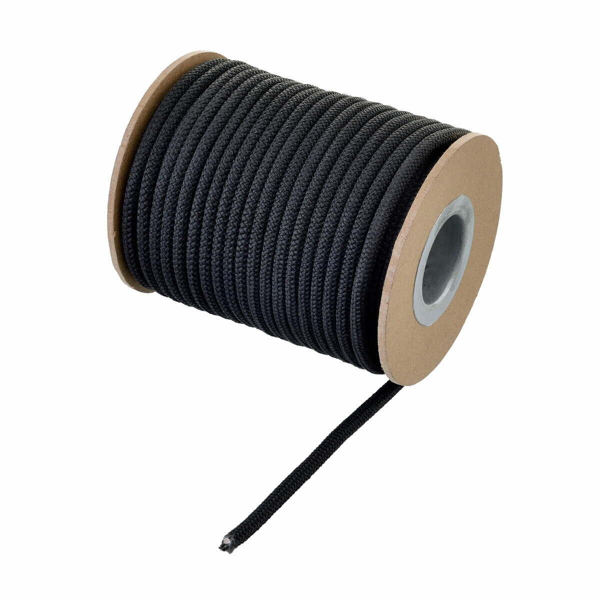 【Pa-manオリジナル】 バンジーコードφ4.8mm×20m 黒 ゴム/ポリエステル リール巻 トラックシート 荷物 固定紐 ゴムタイト