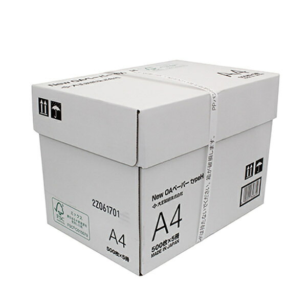 樂天商城 - A4コピー用紙 白 2500枚(500枚×5冊) 白色度92% 紙厚0.088mm FSC(R)認証紙