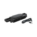 ネックワイドファンslim USB扇風機 ヘッドレスト用 ダブルファン 風量3段階 可動フィン 簡単取付 車載