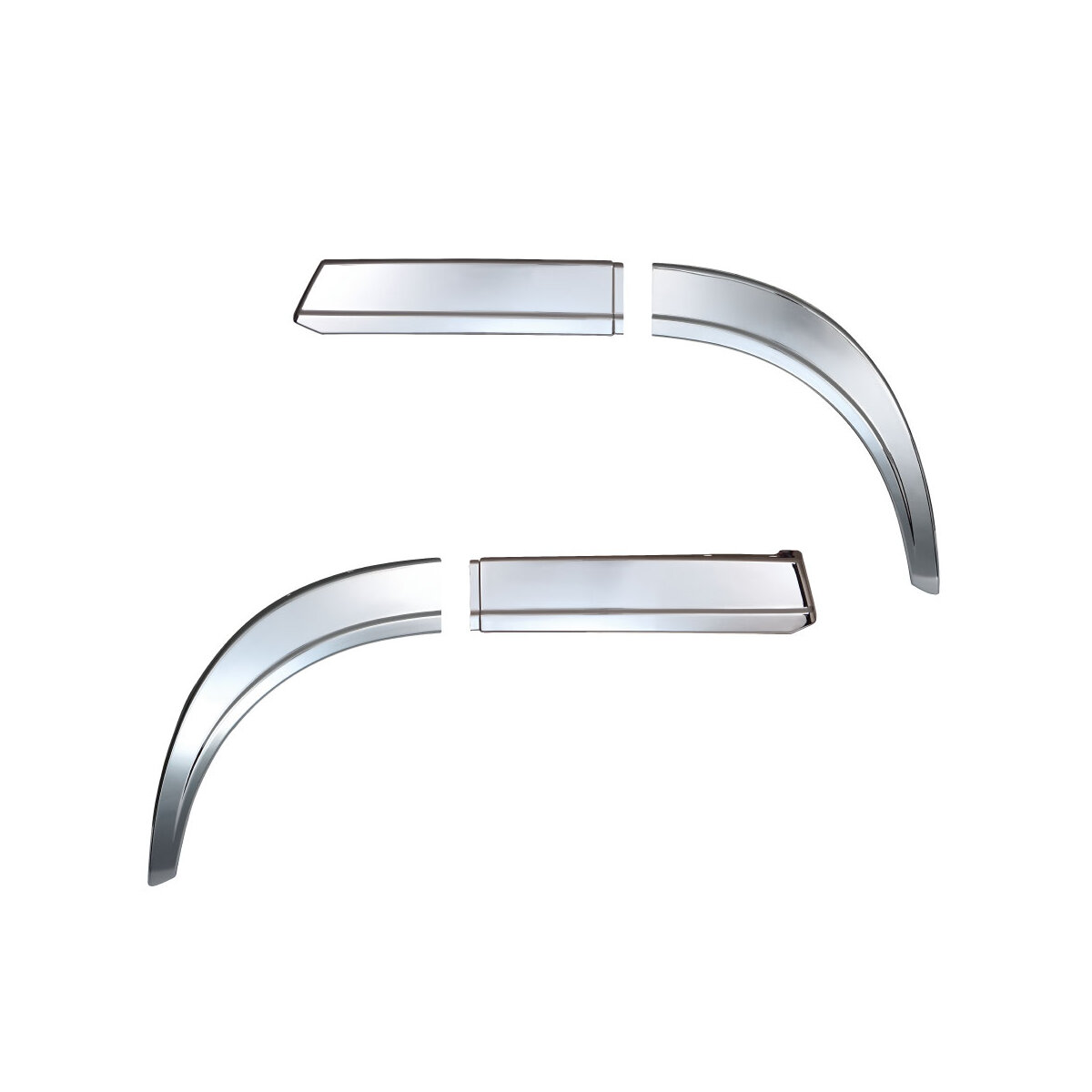 メッキオーバーフェンダー 日野17プロフィア用(H29.5〜) 左右セット 交換式 トラック外装