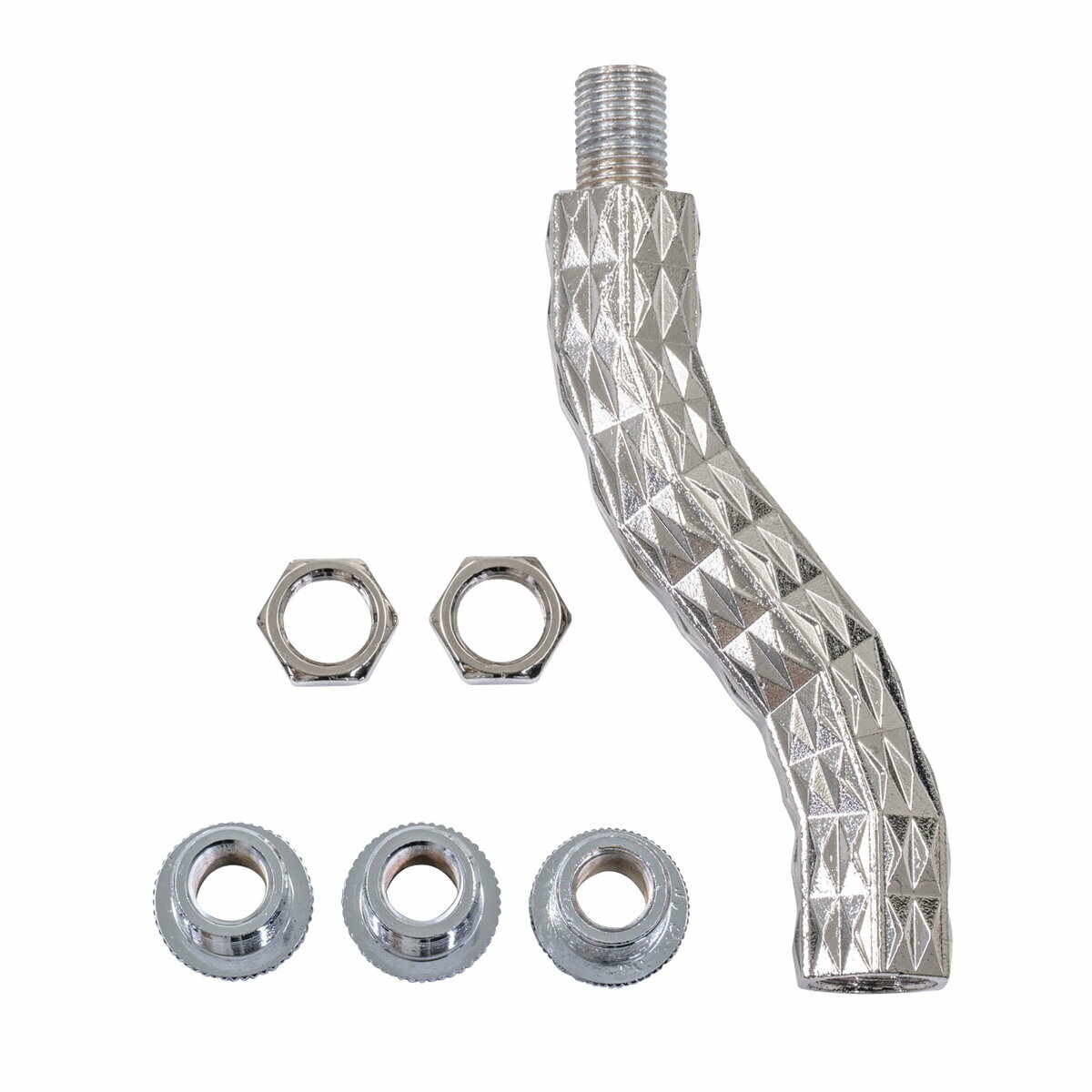 ダイヤカットエクステンション ねじ山12×ピッチ1.75 オフセット30mm 高さ100mm 汎用 シフトノブ アダプ..