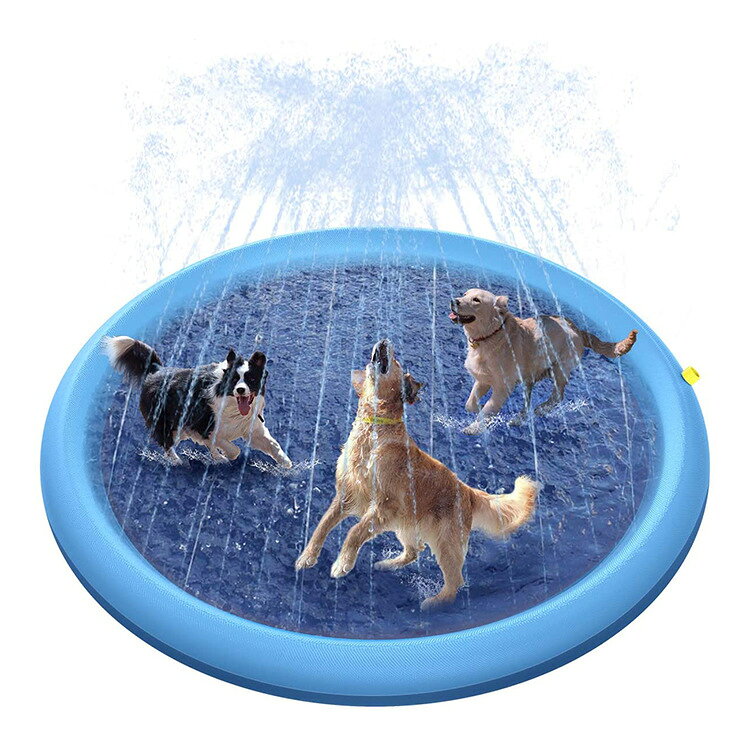 噴水マット 噴水マット 噴水池 100/150/170cm 水遊び 犬用 滑り止め シャワーマット 子供用 噴水プール ウォーター 噴水 水 親子芝生遊び