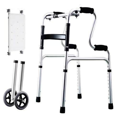 サイズ 3点セット サイズについての説明 【3点セット内容】固定型歩行器、車輪（二輪）、座面/入浴用座面畳み時サイズ：49*74～92cm座面幅：革座面40cm×23cm/入浴座面38cm×23cm 素材 アルミニウム合金 色 入浴座面タイプ 革座面タイプ 備考 ●サイズ詳細等の測り方はスタッフ間で統一、徹底はしておりますが、実寸は商品によって若干の誤差(1cm～3cm )がある場合がございますので、予めご了承ください。 ●製造ロットにより、細部形状の違いや、同色でも色味に多少の誤差が生じます。 ●パッケージは改良のため予告なく仕様を変更する場合があります。 ▼商品の色は、撮影時の光や、お客様のモニターの色具合などにより、実際の商品と異なる場合がございます。あらかじめ、ご了承ください。 ▼生地の特性上、やや匂いが強く感じられるものもございます。数日のご使用や陰干しなどで気になる匂いはほとんど感じられなくなります。 ▼同じ商品でも生産時期により形やサイズ、カラーに多少の誤差が生じる場合もございます。 ▼他店舗でも在庫を共有して販売をしている為、受注後欠品となる場合もございます。予め、ご了承お願い申し上げます。 ▼出荷前に全て検品を行っておりますが、万が一商品に不具合があった場合は、お問い合わせフォームまたはメールよりご連絡頂けます様お願い申し上げます。速やかに対応致しますのでご安心ください。