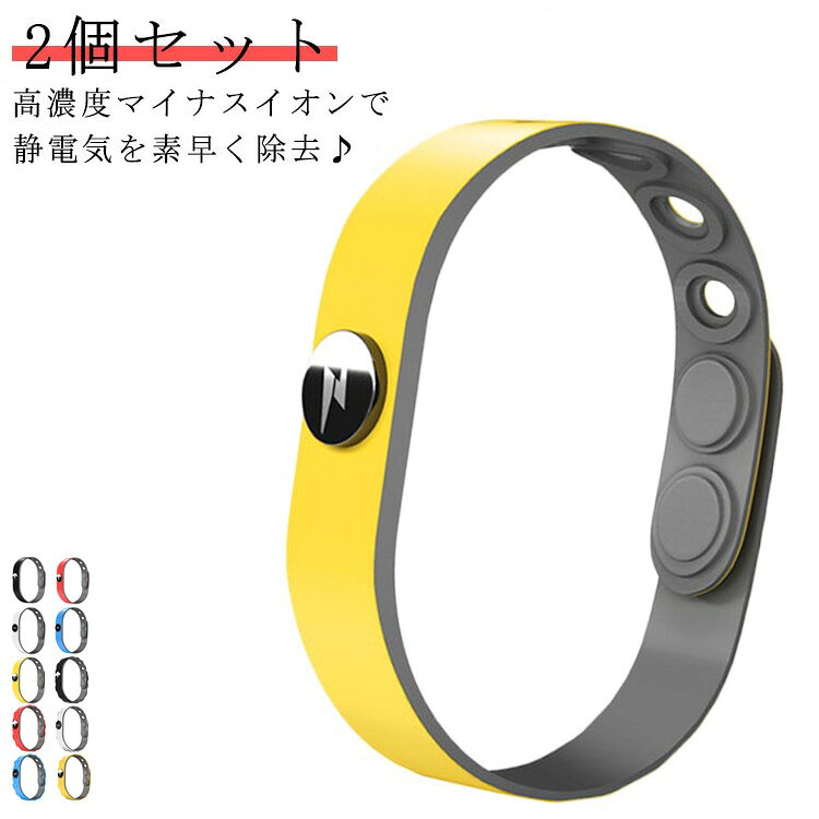 静電気除去グッズ 男女兼用 【2個セット】静電気除去ブレスレット 静電気防止 サイ...