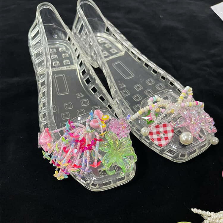 ジェリー 透明素材 シューズチャーム 靴飾り シューズアクセサリー シューパーツ ...