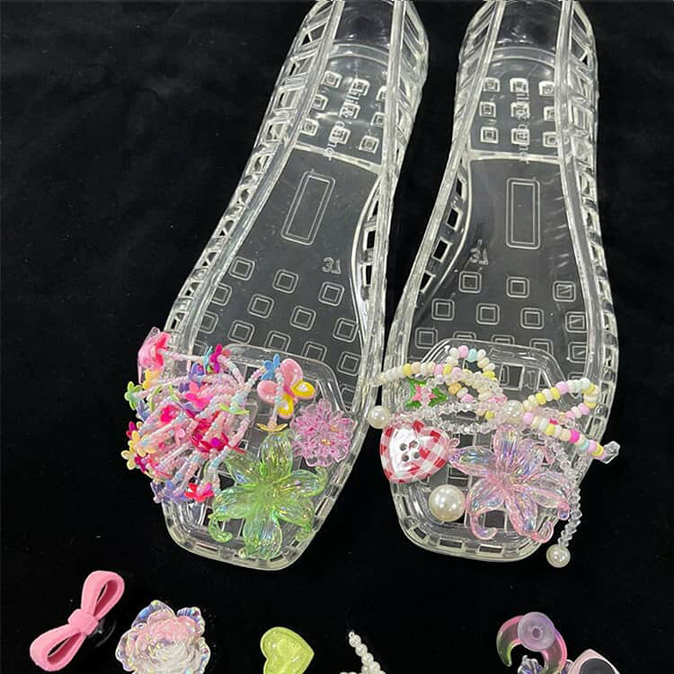 ジェリー 透明素材 シューズチャーム 靴飾り シューズアクセサリー シューパーツ ...