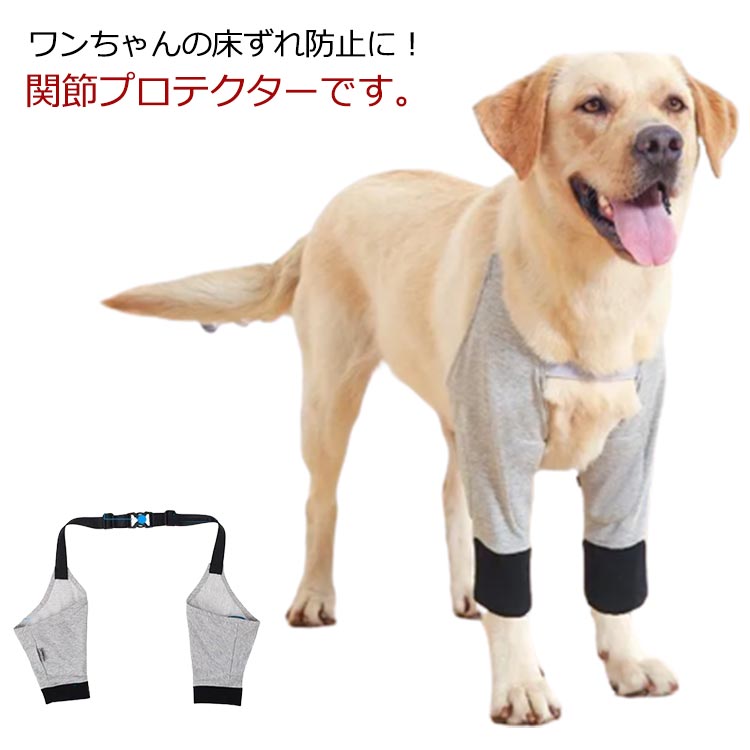 送料無料 犬服 送料無料 ケア用品 サポーター 床ずれ防止 レッグ プロテクター 膝 保護 前足 サポーター 老犬 シニア 傷舐め防止 関節プロテクター 介護 前足関節保護 ガード サポーター S M L