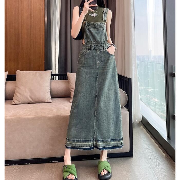 50代 40代 30代 20代 冬 秋 夏 春 ネイビー 青 ブルー ヴィンテージ ハイウエスト 可愛い 大人 台形スカート ミモレ丈 ジュアル