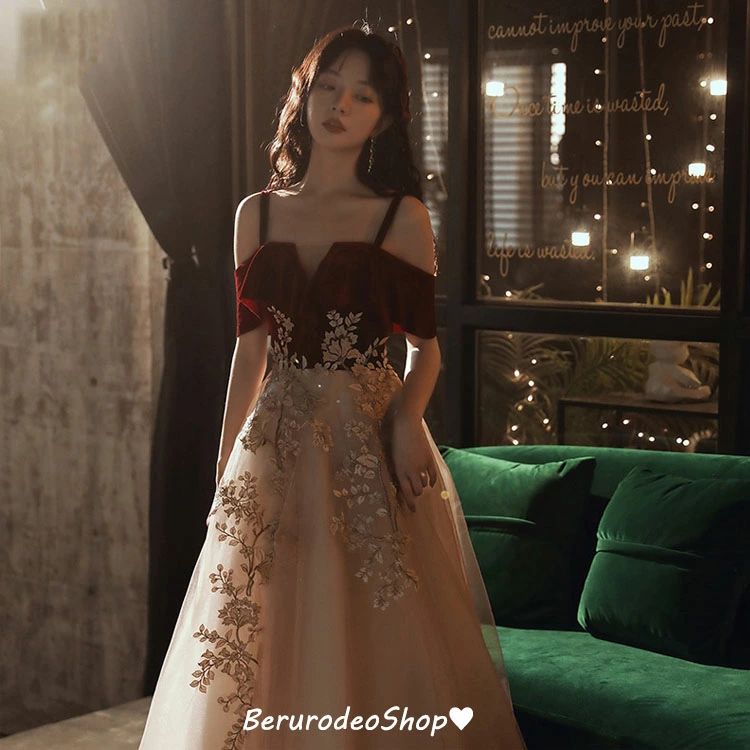 二次会ドレス ワインレッド ベージュ 発表会ドレス 演奏会ドレス ロングドレス パーティードレス Aライン XS S M L XL XXL XXXL