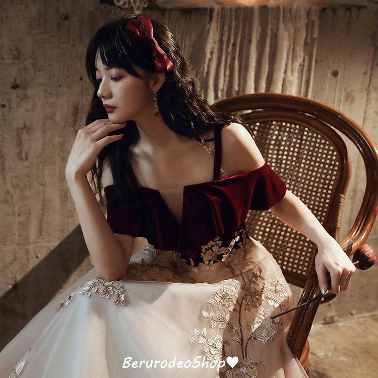 二次会ドレス ワインレッド ベージュ 発表会ドレス 演奏会ドレス ロングドレス パーティードレス Aライン XS S M L XL XXL XXXL