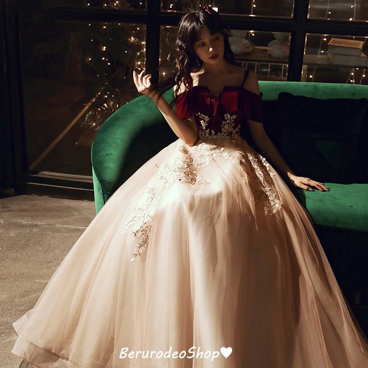 二次会ドレス ワインレッド ベージュ 発表会ドレス 演奏会ドレス ロングドレス パーティードレス Aライン XS S M L XL XXL XXXL