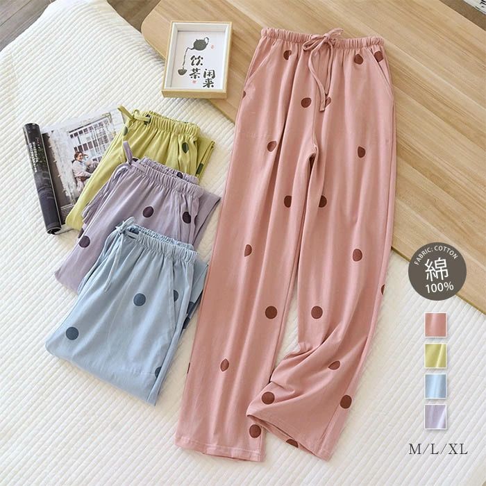 寝巻き ナイトウェア 快適 大きいサイズ 綿 コットン 可愛い 大きいサイズ 春秋 冬 ウエストゴム リボン ナイトウェア 送料無料