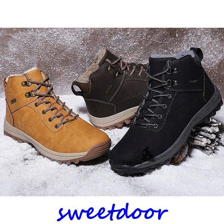 ノーブーツ メンズ 防滑 防水 滑らない 冬 彼氏 防寒 冬靴 スニーカー 大きいサイズ ショートブーツ ブ..