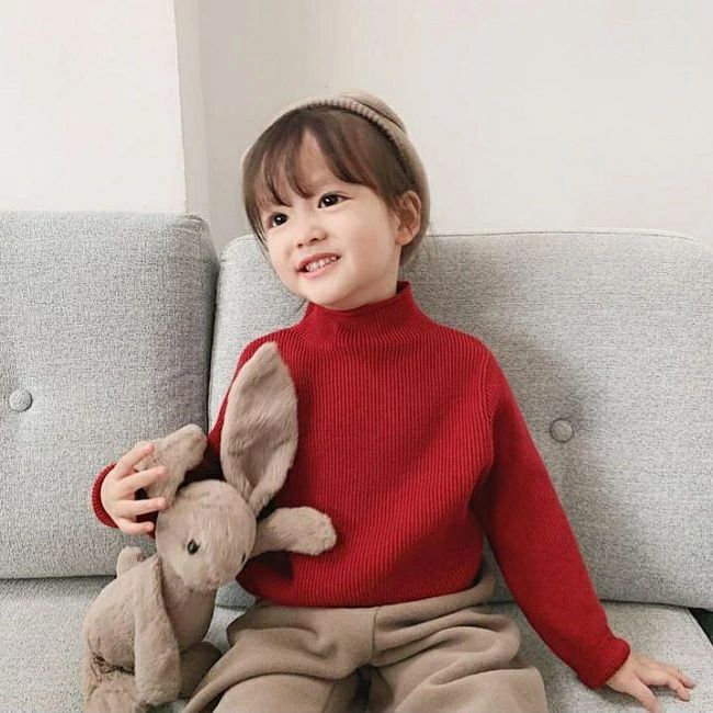 トップス 長袖 女の子 セーター シンプル ニットトップス ジュニア おしゃれ キッズニット ワインレッド ピンク ブラック グレー