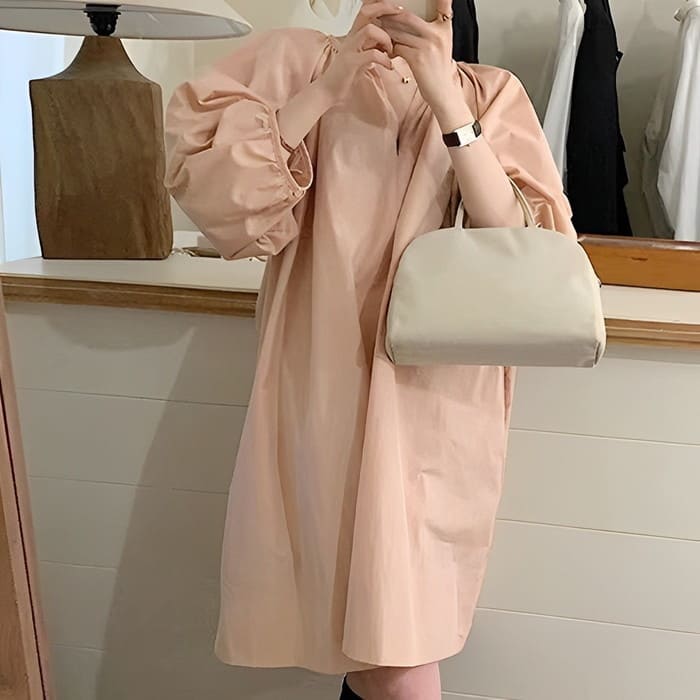 Rakuten - 長袖 春夏秋 ワンピース きれいめ カジュアル リラックス ナチュラル 通勤 お出かけ 30代 40代 50代 60代 シニア オシャレ 17101