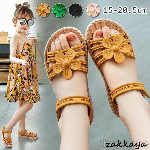 女の子 子供 キッズ ビーチサンダル おしゃれ 歩きやすい 小学生 子ども靴 リボン 夏 キッズシューズ 幼稚園 入学式 カジュアル