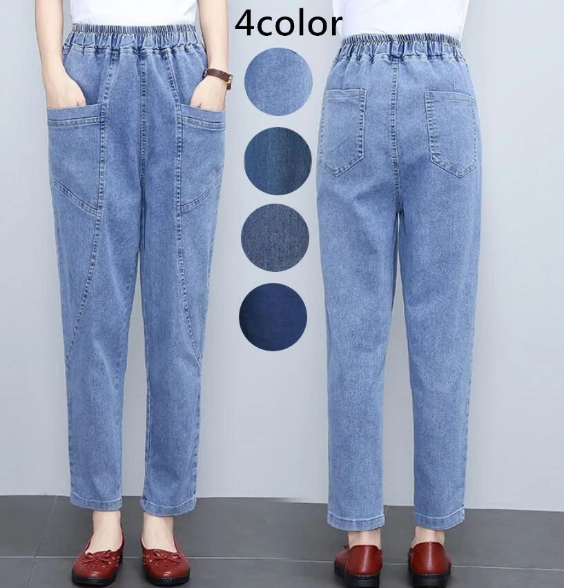 ム デニムパンツ テーパードパンツ 体型カバー ゆったり ジーンズ ルーズ ロング レディース ボトムス 柔らかい 大きいサイズ 夏