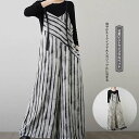 ディース ストライプ 背付き ゆったり 体型カバー おしゃれ 大人可愛い シンプル カジュアル 春 夏 新作 デイリー お出かけ 旅行