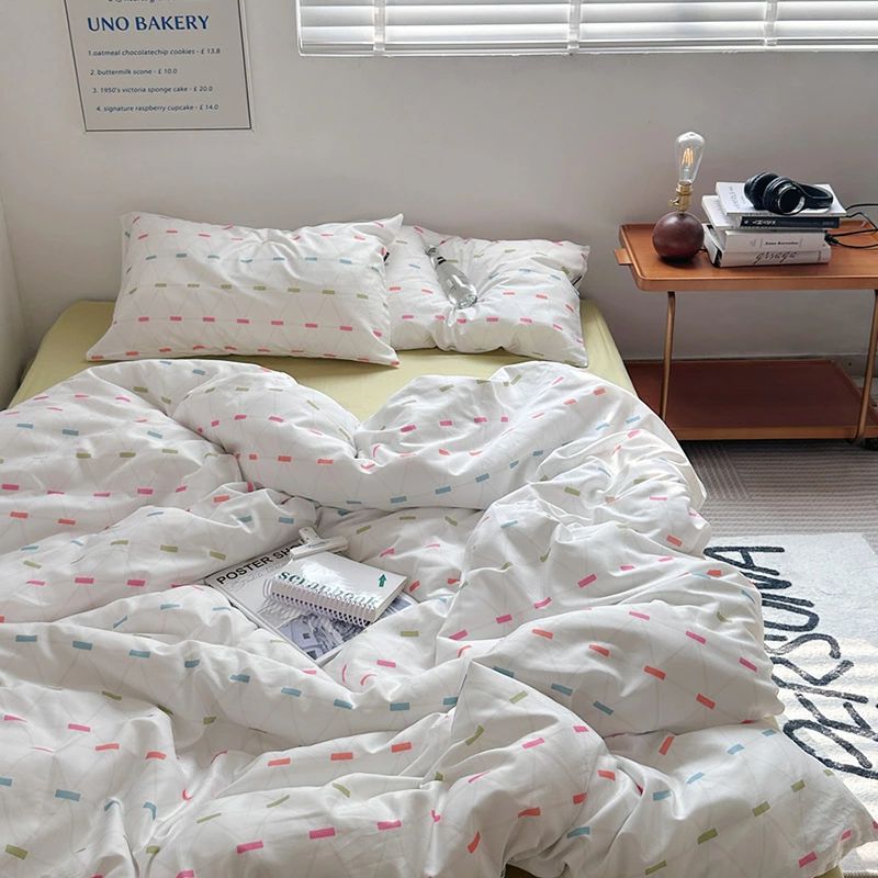 バー セミダブル ダブル 4点セット 枕カバー 四季通用 寝具カバー 一人暮らしインテリア 新生活 ベッド..