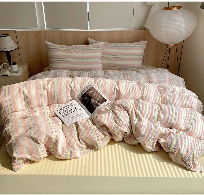 通気 おしゃれ ins風 シングル ダブル クイーン 枕カバー 寝具カバーセット 四季通用 大人 お洒落 寝具..