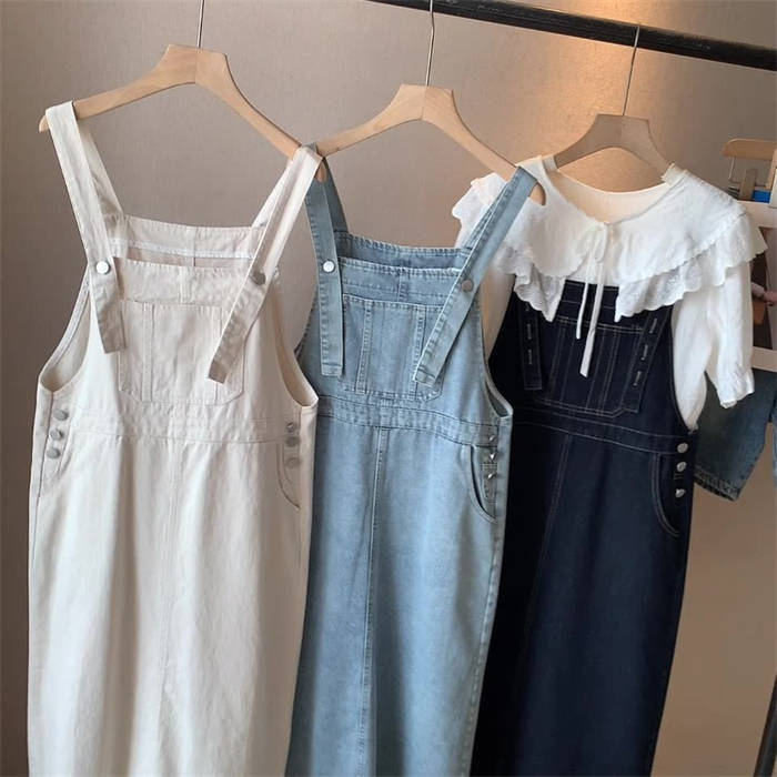 レディース サロペットスカート きれいめ オールインワン aライン フレア ゆったり 体型カバー ポケット お洒落 無地 ベージュ