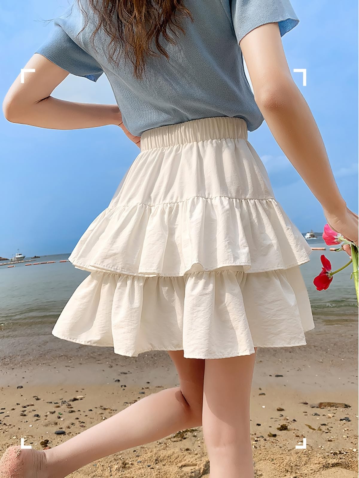 Aライン スカート レディース 女子用 ポロ カラー ワンピース カレッジ スタイル カジュアル スポーツ スカート スリム 高校生 中学生 夏