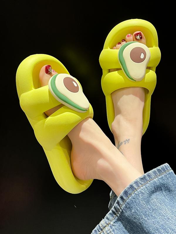 屋内 韓国風 フルーツ サンダル かわいい 個性的 厚底 アボカド ル 兼用 桃 くつ 靴 さくらんぼ クツ ..