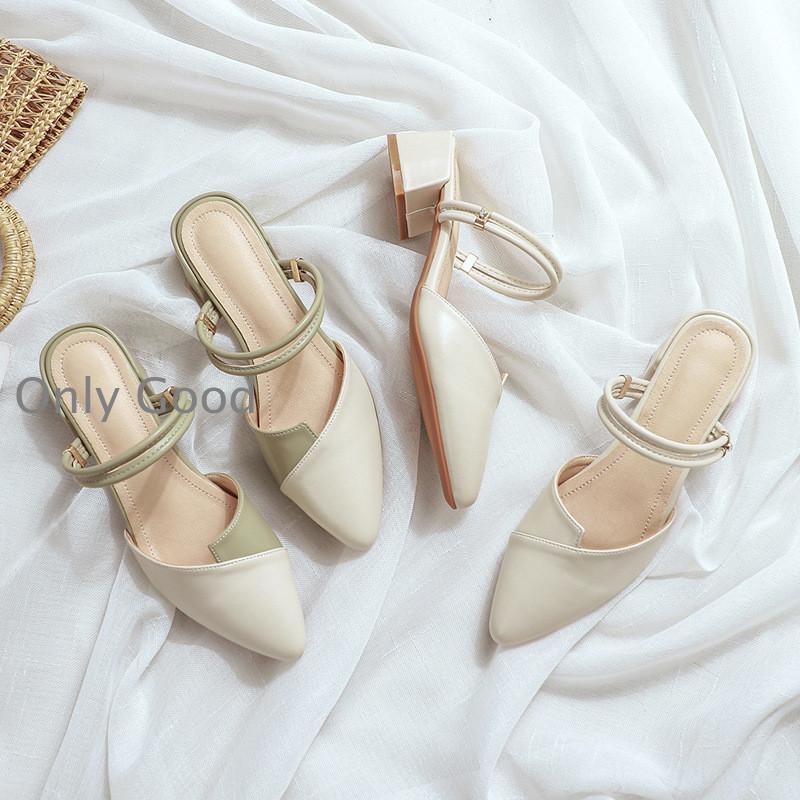 ミュール サンダル レディース ミュールサンダル 太ヒール 美脚 ハイヒール 歩きやすい 夏 シューズ 痛くない